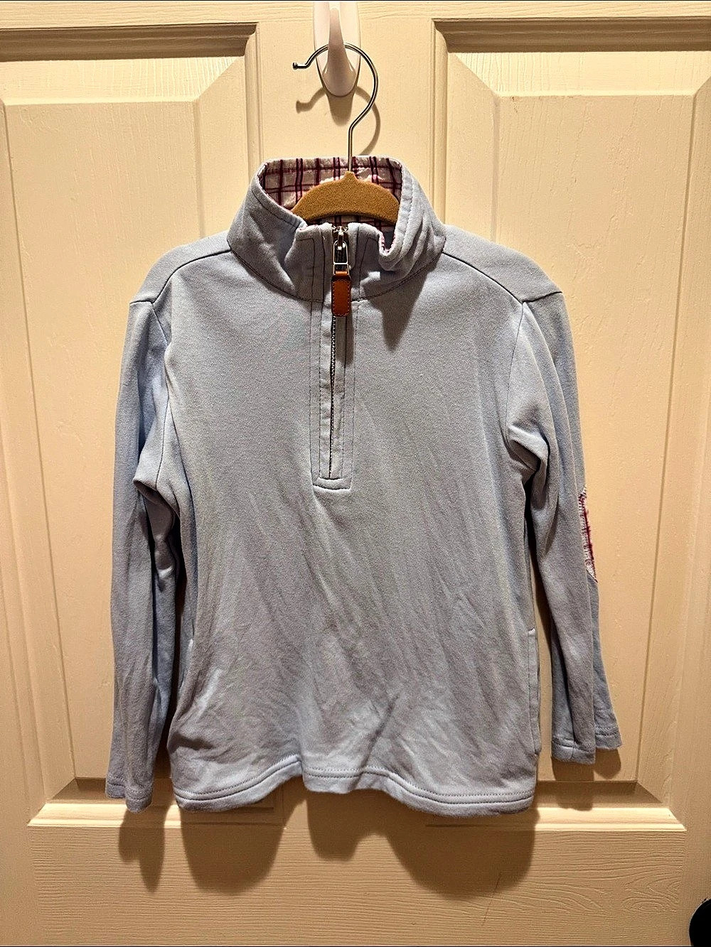 Grace & James Plaid Patch Quarter-Zip Pullover Size 3T